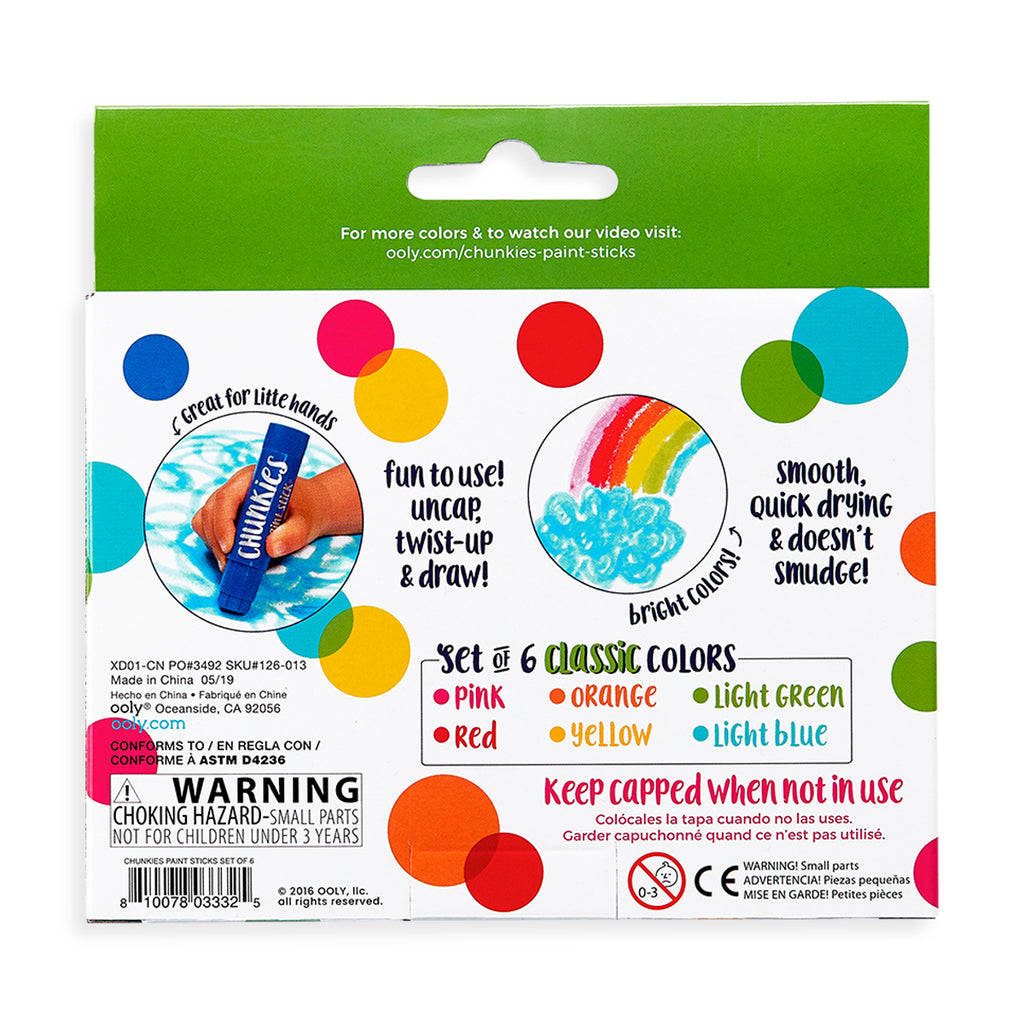 Chunkies Paint Sticks - 6 pack