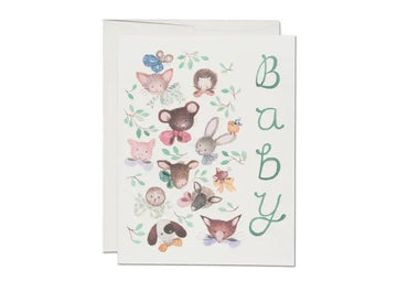Pink Noses Baby Greeting Card