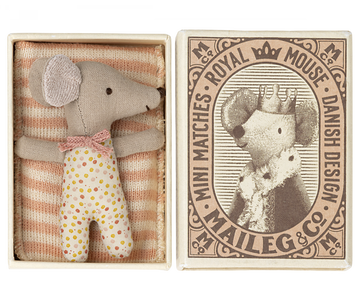 Sleepy/Wakey Girl Baby Mouse in Matchbox