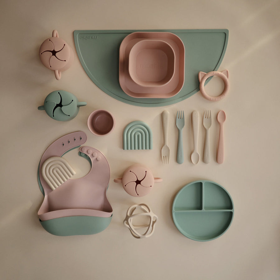 Square Dinnerware Bowls, Set of 2 - Blush