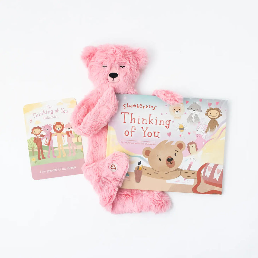 Peony Honey Bear Snuggler & Thinking of You Hardcover Book