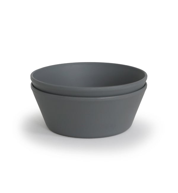 Round Dinnerware Bowls, Set of 2 - Smoke