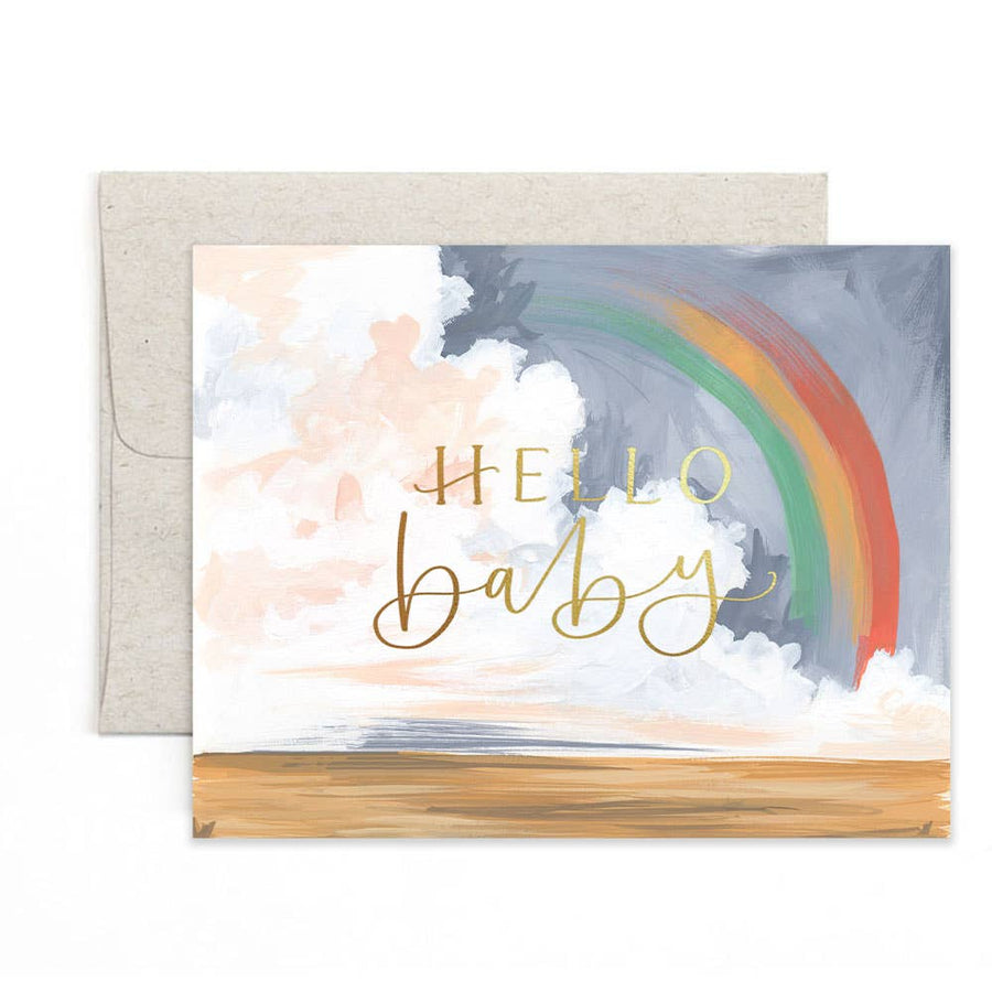 'Hello Baby' Rainbow Card