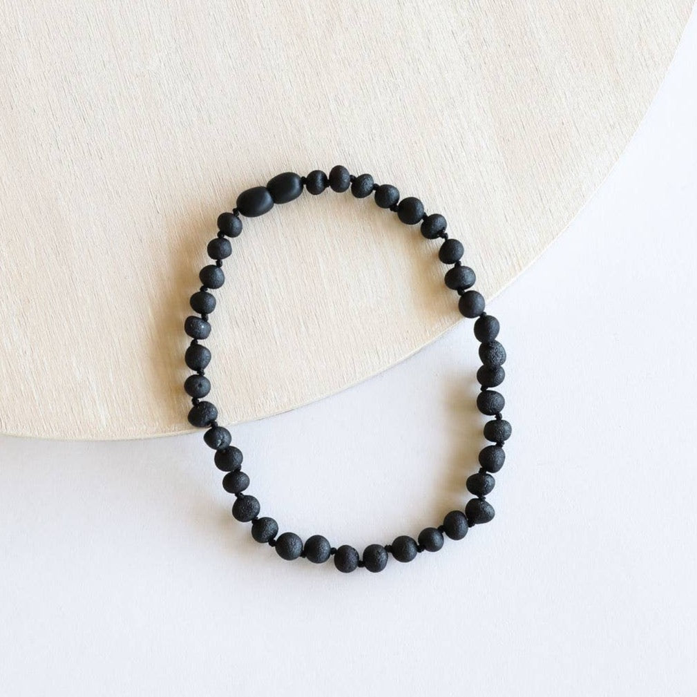 Raw Black Amber Necklace