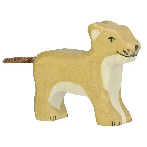 Wooden Small Lion Cub