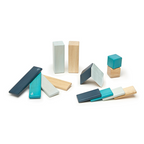 14 Piece Magnetic Wooden Block Set - Blues
