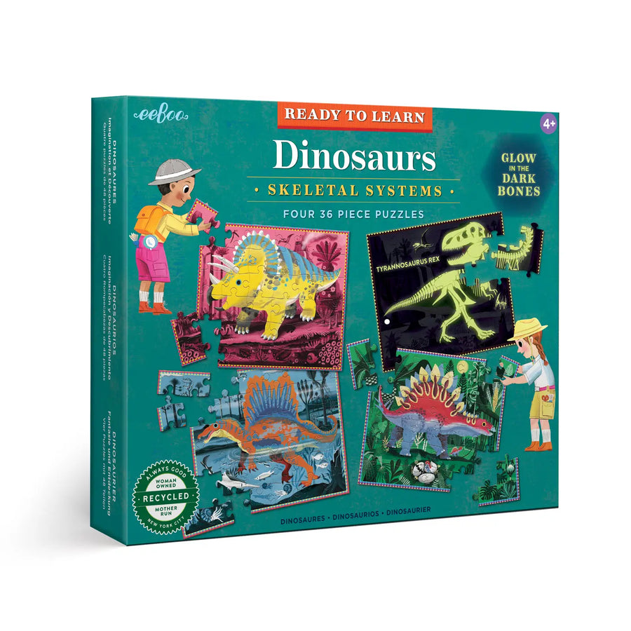 Dinosaurs Ready to Learn 36 Piece 4 Puzzle Set