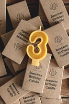 Handmade Beeswax Birthday Number Candles