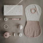 Organic Cotton Muslin Burp Cloth - Blush & Fog