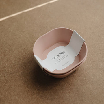 Square Dinnerware Bowls, Set of 2 - Blush
