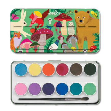 Mushrooms 12 Watercolors Tin