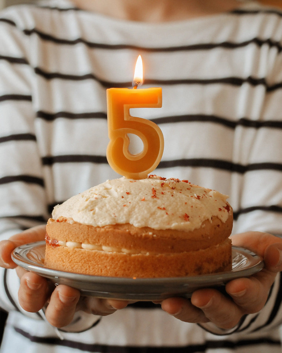 Handmade Beeswax Birthday Number Candles