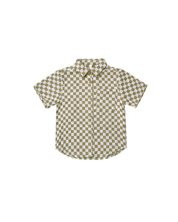 Olive Check Short Sleeve Shirt