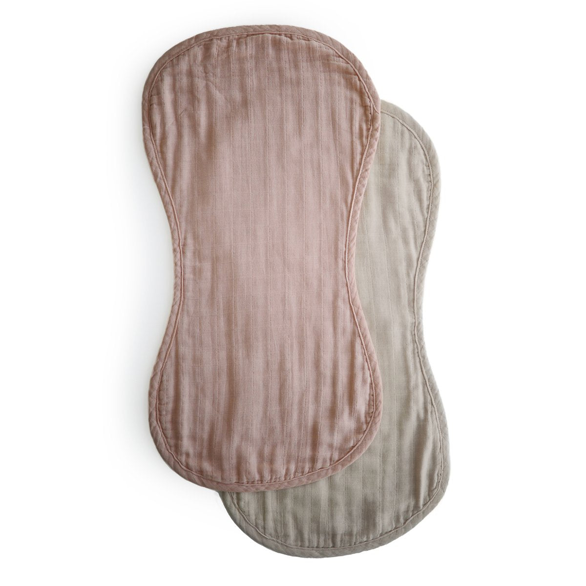 Organic Cotton Muslin Burp Cloth - Blush & Fog