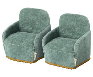 Teal Blue Mouse Chairs (2 pack)