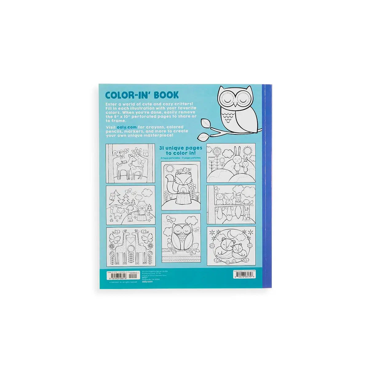Color-in' Book - Little Cozy Critters