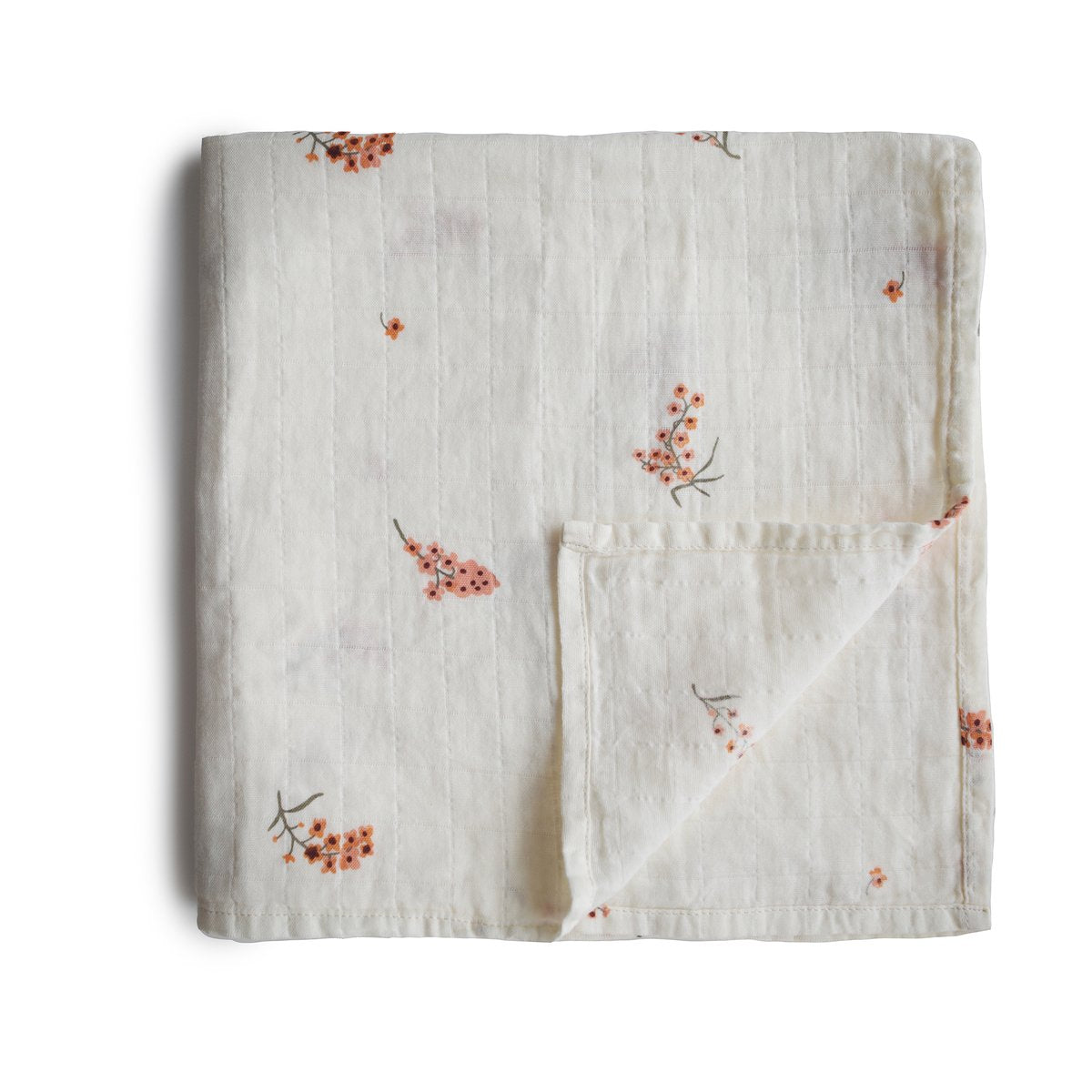 Organic Cotton Muslin Swaddle - Flowers