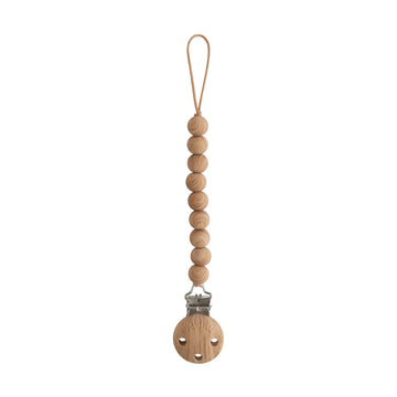 Hera Silicone Pacifier Clip - Faux Wood