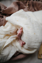 Organic Cotton Muslin Swaddle - Sun