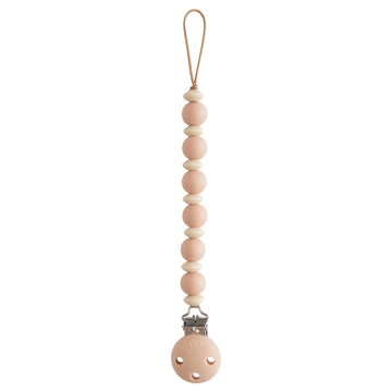 Luna Silicone Pacifier Clip - Blush