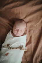 Organic Cotton Muslin Swaddle - Flowers