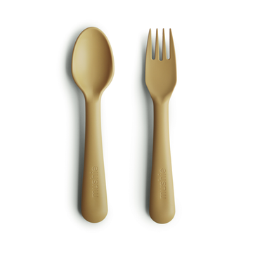 Fork & Spoon Set - Mustard
