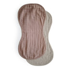 Organic Cotton Muslin Burp Cloth - Natural & Fog