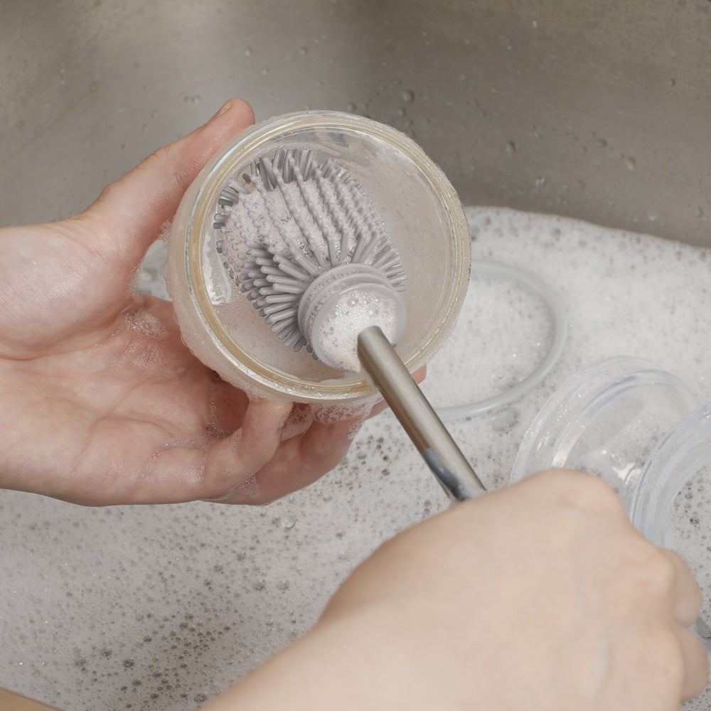 Double-Ended Silicone Brush - Grey