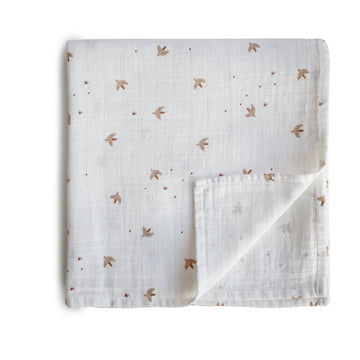 Organic Cotton Muslin Swaddle - Sparrow