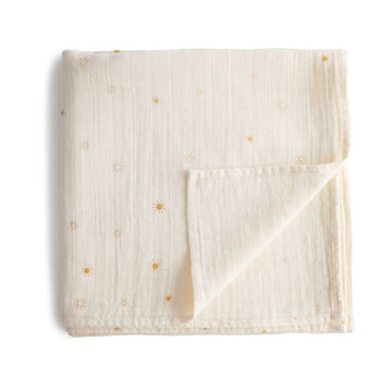 Organic Cotton Muslin Swaddle - Sun