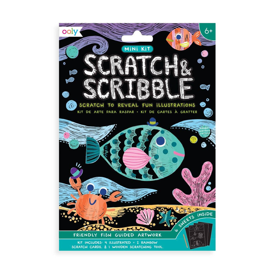 Mini Scratch & Scribble Art Kit - Friendly Fish