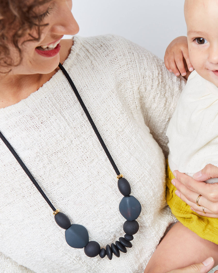 Charcoal Signature Teething Necklace