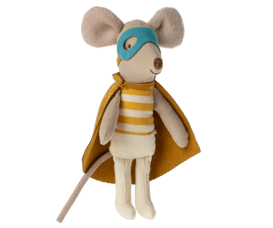 Little Brother Superhero Mouse in Matchbox