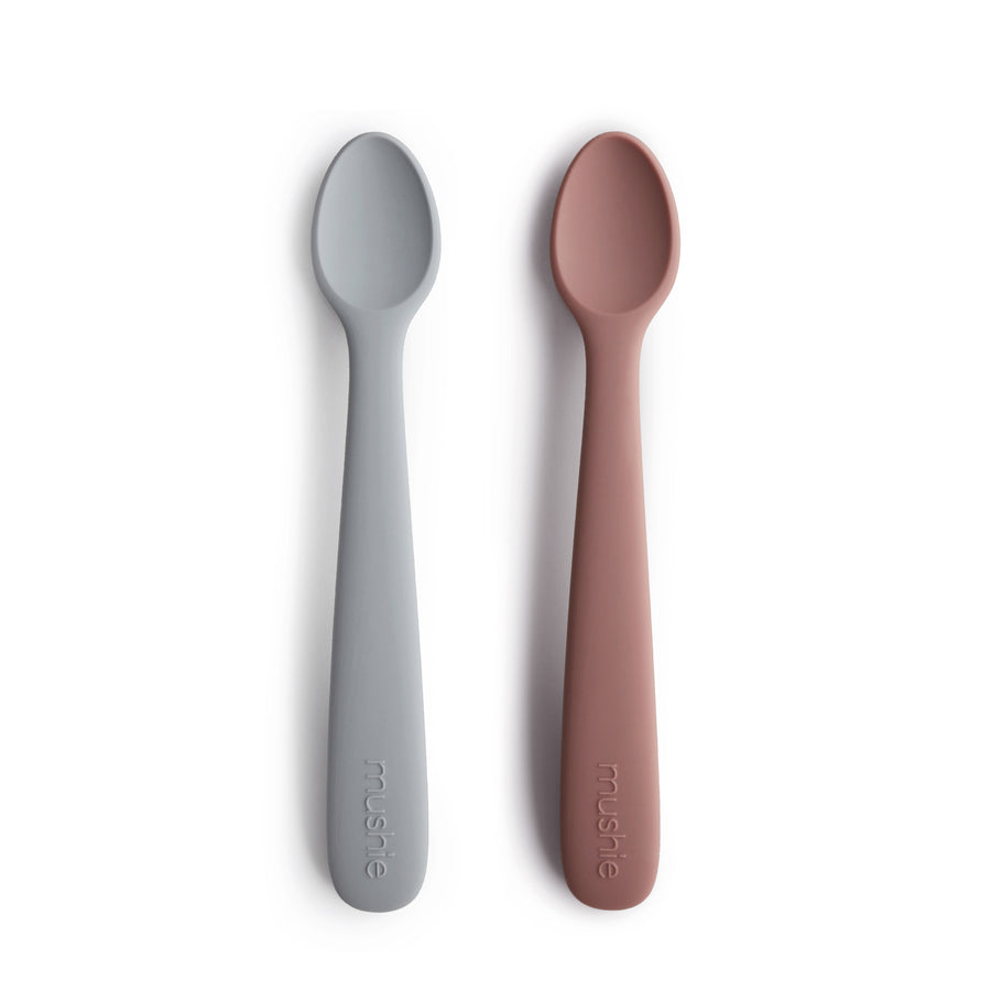 Stone & Cloudy Mauve - Silicone Feeding Spoons