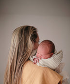 Organic Cotton Muslin Burp Cloth - Natural & Fog